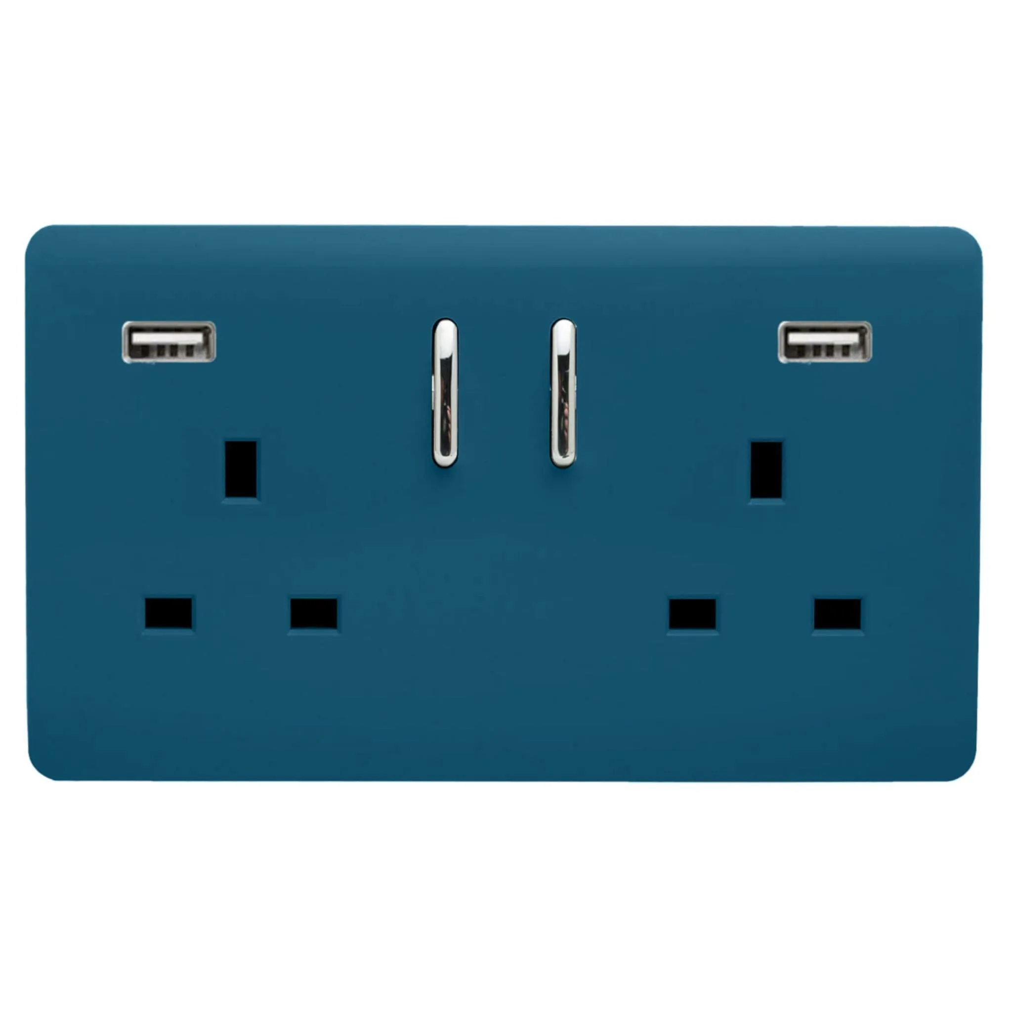 ART-SKT213USB31AAMD  2 Gang 13Amp Short S/W Double Socket With 2x3.1Mah USB Midnight Blue